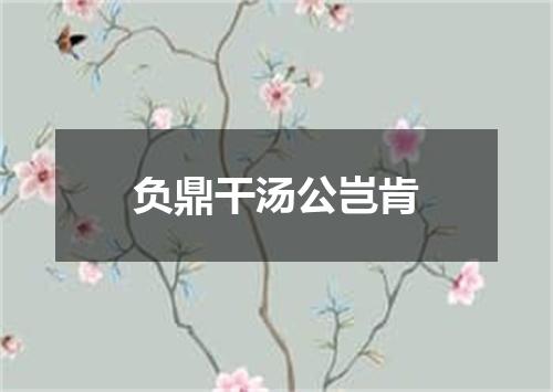 负鼎干汤公岂肯