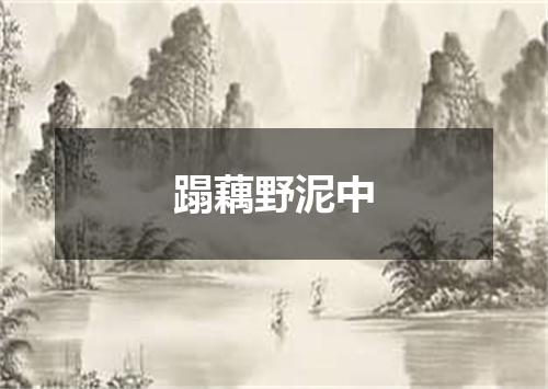 蹋藕野泥中