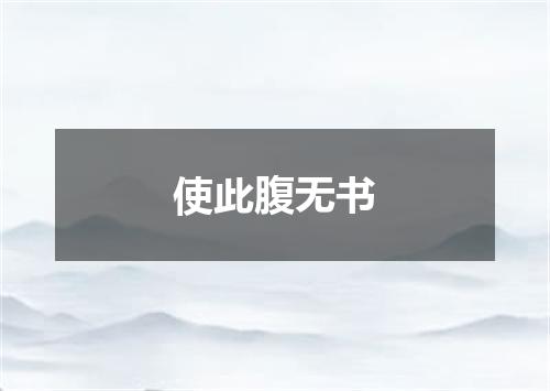使此腹无书