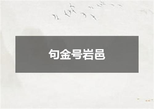句金号岩邑