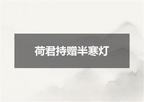 荷君持赠半寒灯