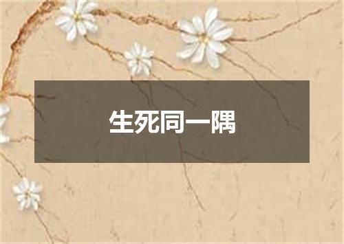 生死同一隅