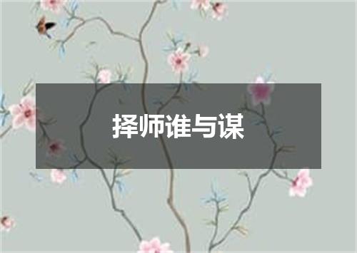 择师谁与谋