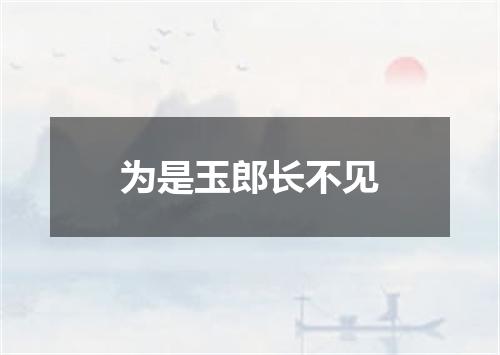 为是玉郎长不见