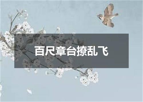 百尺章台撩乱飞