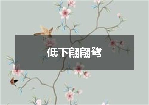 低下翩翩鹭