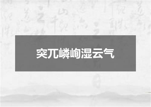 突兀嶙峋湿云气
