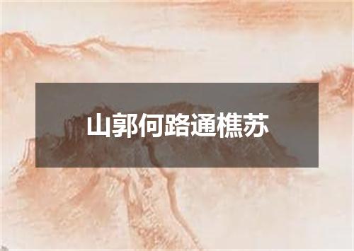 山郭何路通樵苏