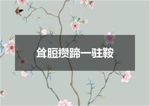 耸脰攒蹄一驻鞍