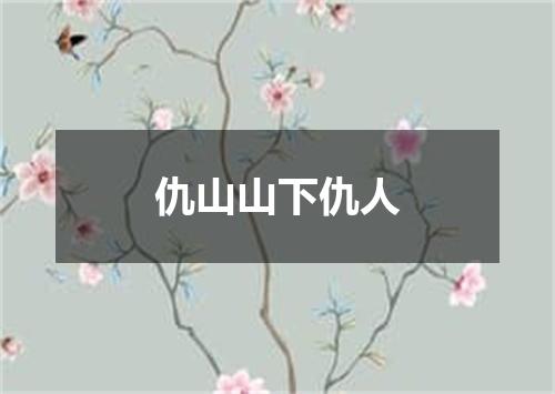 仇山山下仇人