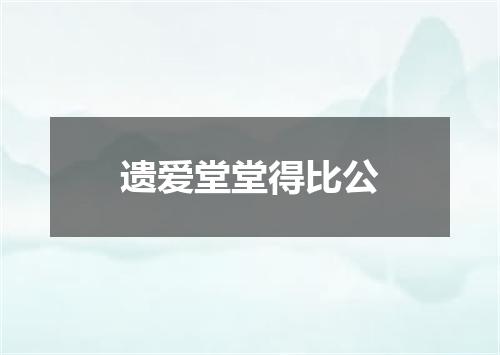 遗爱堂堂得比公