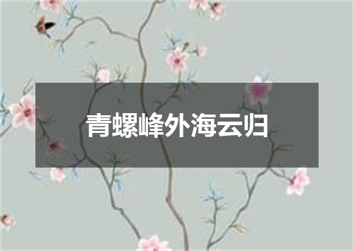 青螺峰外海云归
