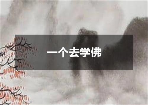 一个去学佛