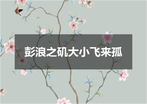 彭浪之矶大小飞来孤