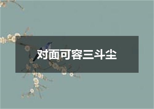 对面可容三斗尘