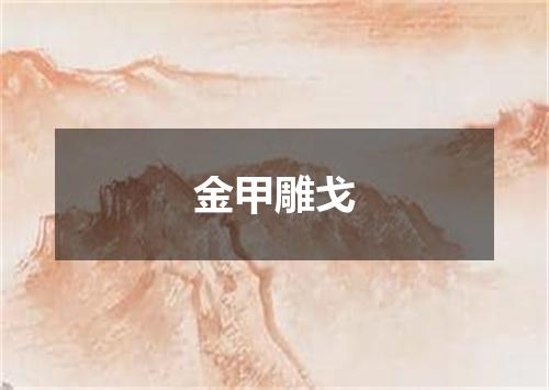 金甲雕戈