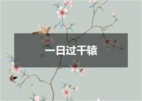 一日过千辕
