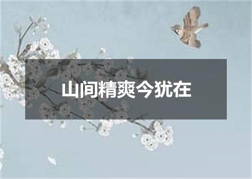 山间精爽今犹在