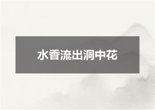 水香流出洞中花