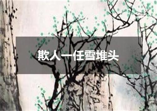 欺人一任雪堆头
