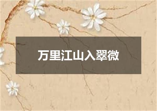 万里江山入翠微