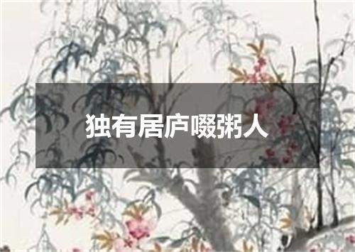 独有居庐啜粥人