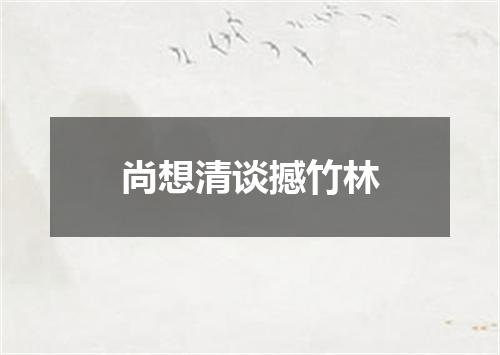 尚想清谈撼竹林