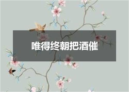唯得终朝把酒催