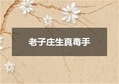 老子庄生真毒手