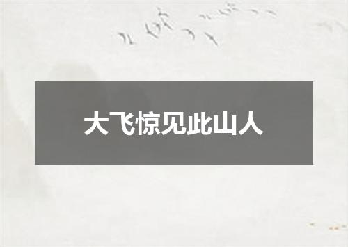 大飞惊见此山人
