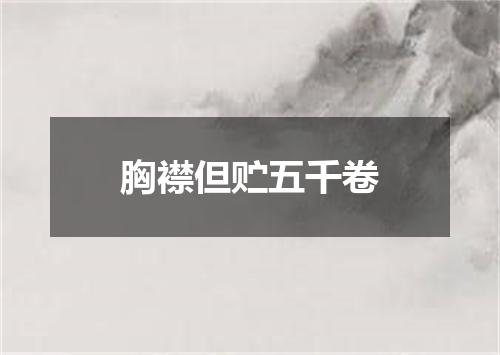 胸襟但贮五千卷
