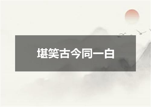 堪笑古今同一白