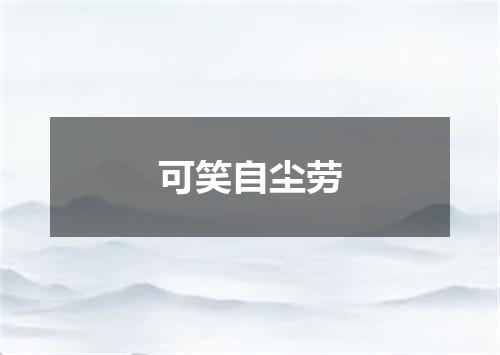 可笑自尘劳