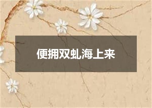 便拥双虬海上来