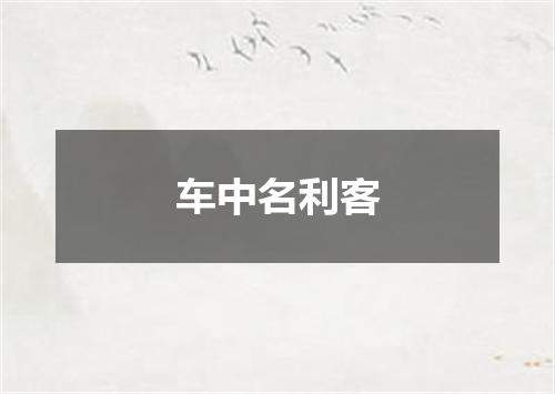车中名利客