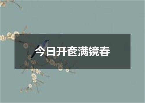 今日开奁满镜春