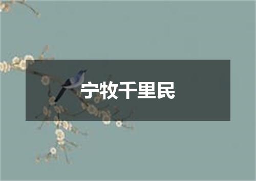宁牧千里民