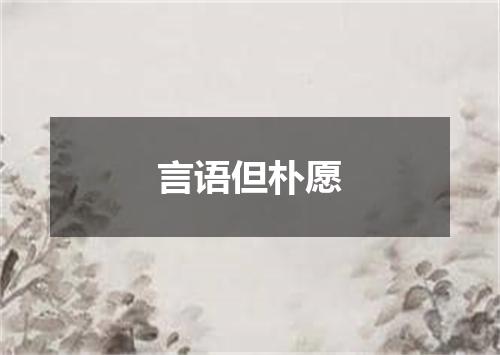 言语但朴愿