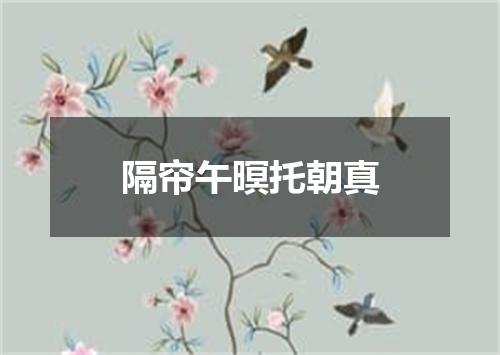 隔帘午暝托朝真