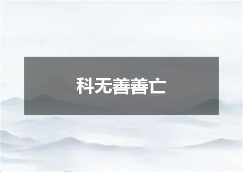 科无善善亡