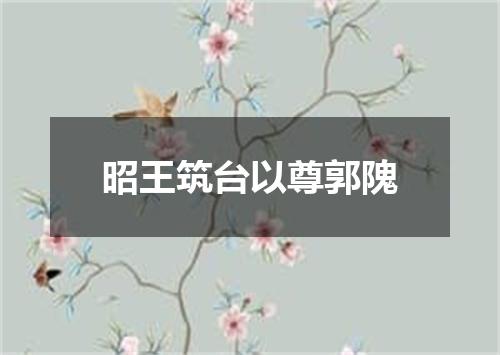 昭王筑台以尊郭隗