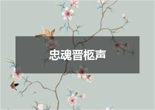 忠魂晋柩声