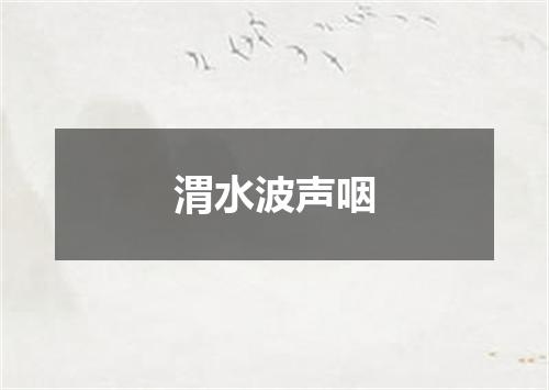 渭水波声咽