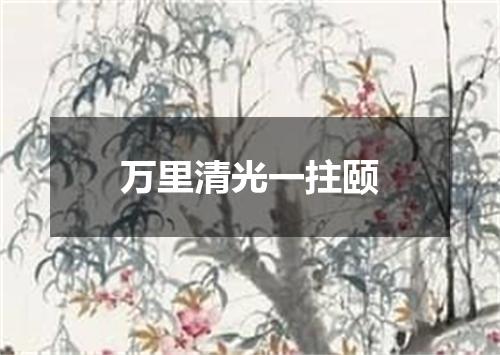 万里清光一拄颐