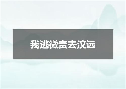 我逃微责去汶远