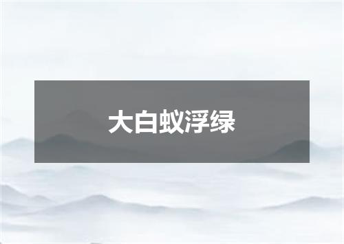 大白蚁浮绿