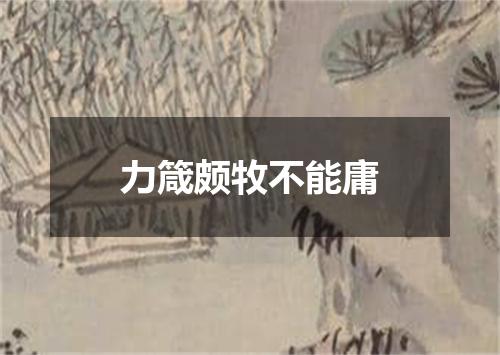 力箴颇牧不能庸