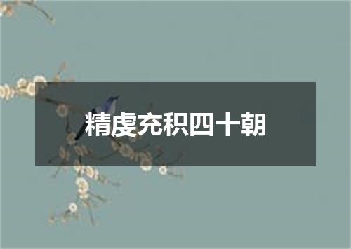 精虔充积四十朝