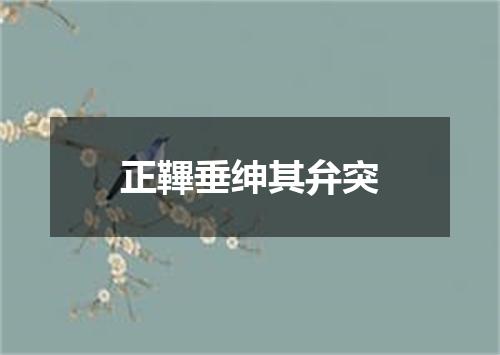 正鞸垂绅其弁突
