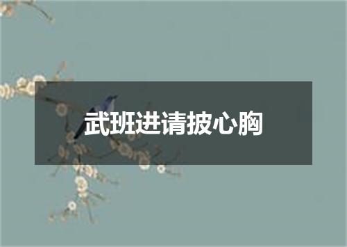 武班进请披心胸